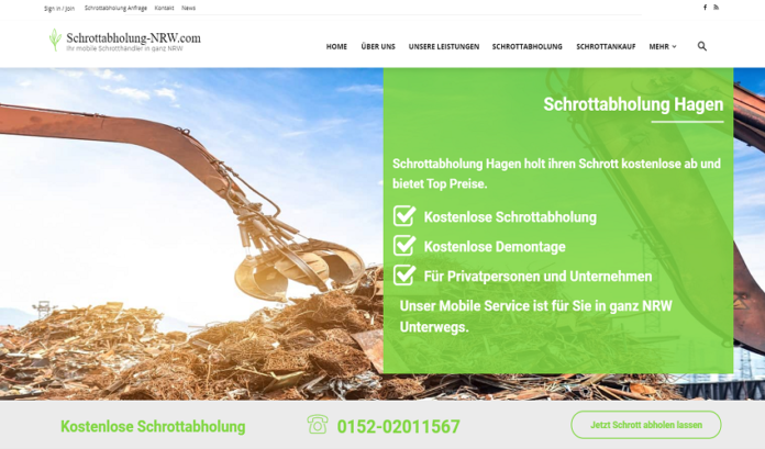 Schrott und Metallhandel Recycling mit Schrottabholung Hagen